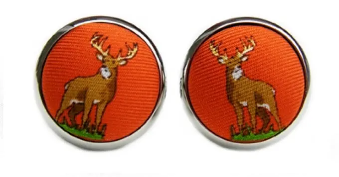 Orange Buck Stops Here Cufflinks – Leadership Statement Piece 1