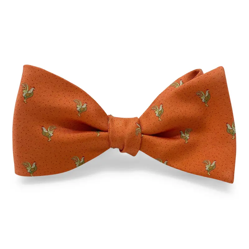 Orange Wake Up Call Bow Hair Clip 1
