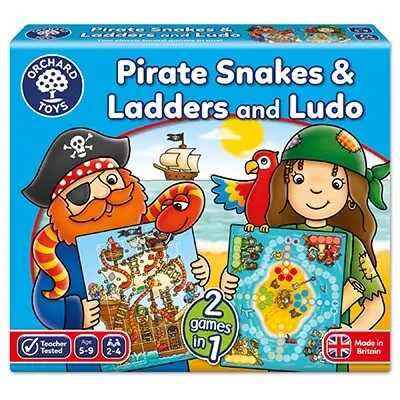 Orchard Toys Pirate Snakes & Ladders And Ludo Dual Board Game 1