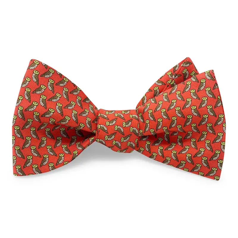 Owls Red Bow Tie 1