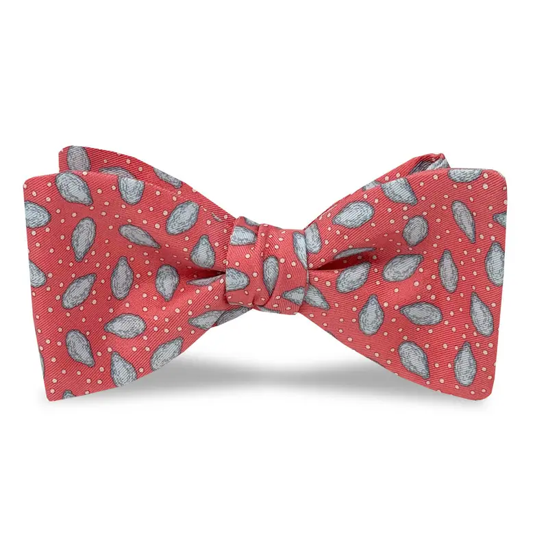 Oysters Coral Dog Bow Tie 1