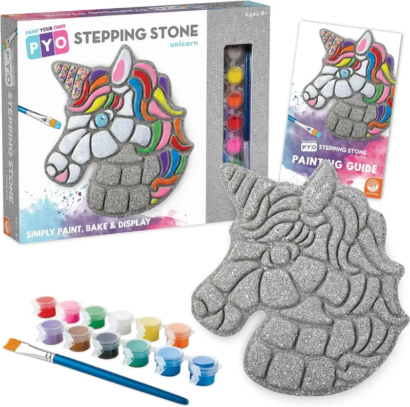 Paint Your Own Unicorn Stepping Stone – Diy Garden Craft Kit 1