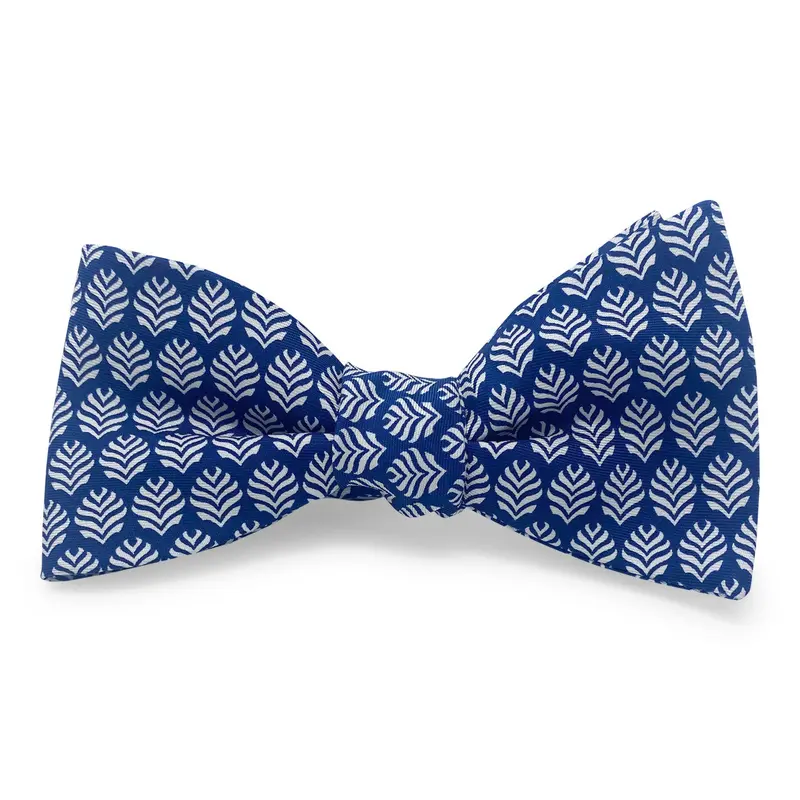 Palm Print Navy Bow Statement 1