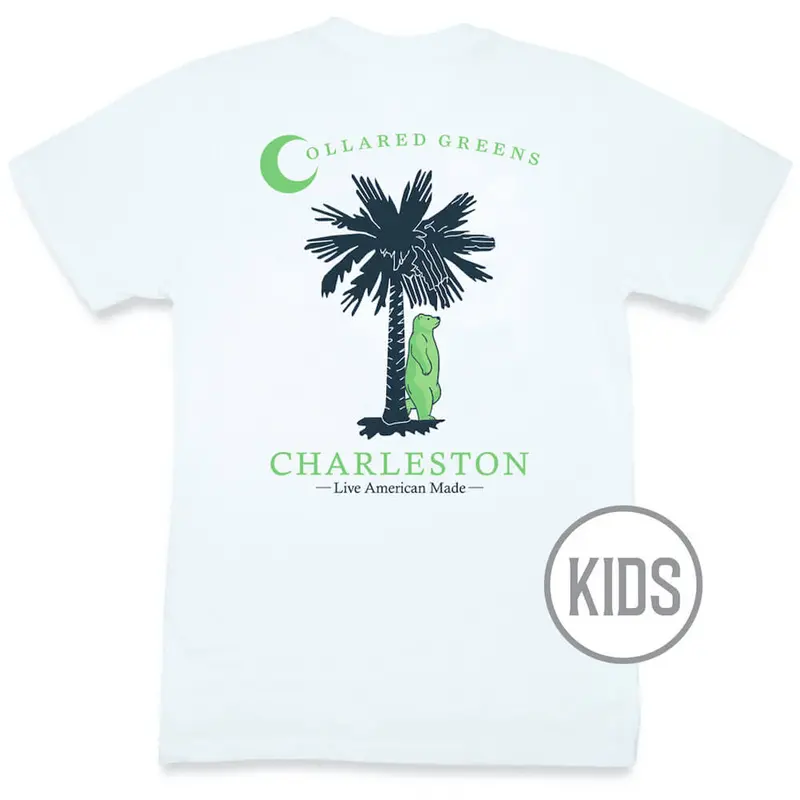 Palmetto Bear White Kids Tee 1