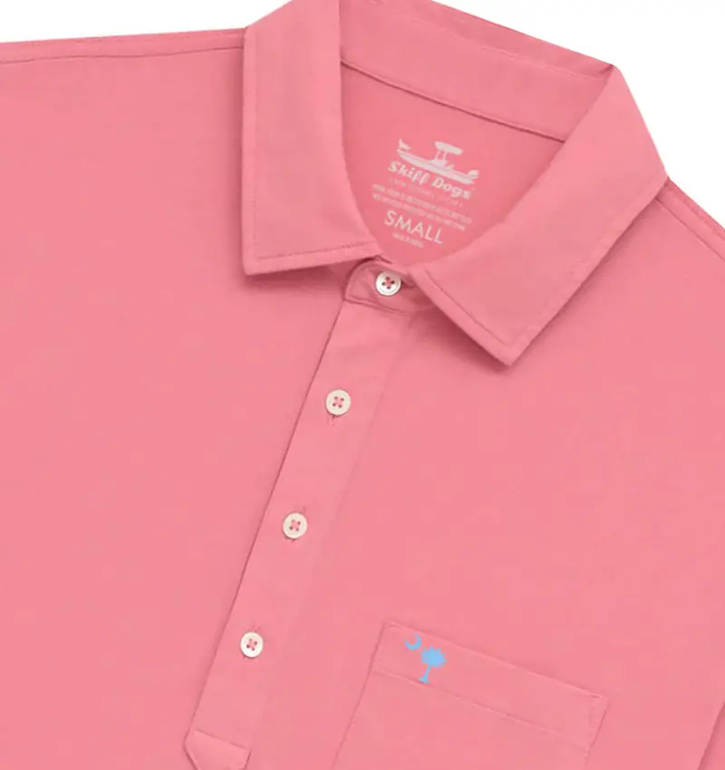 Palmetto Moon Coral Upcycled Surf Polo 1