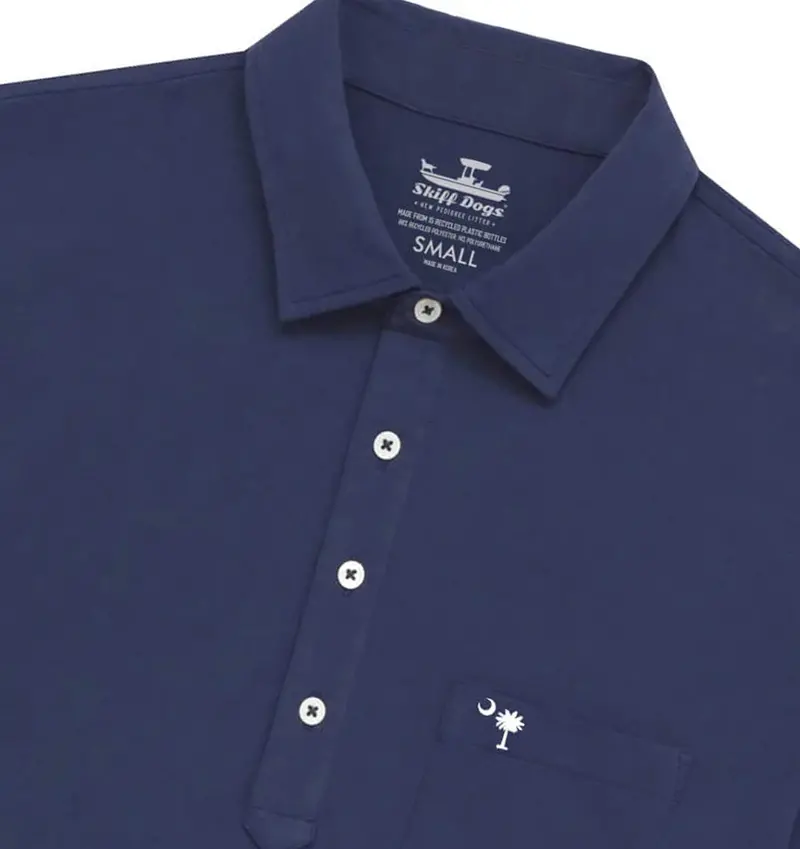 Palmetto Moon Deep Blue Upcycled Surf Polo 1