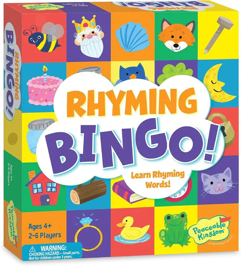Peaceable Kingdom Rhyming Bingo – Phonics & Early Reading Game 1