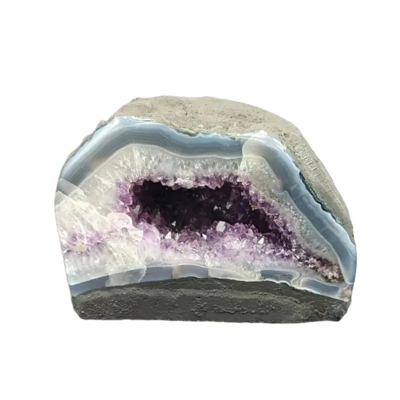 Petite Amethyst Geode – Vibrant Purple Mineral Specimen 1