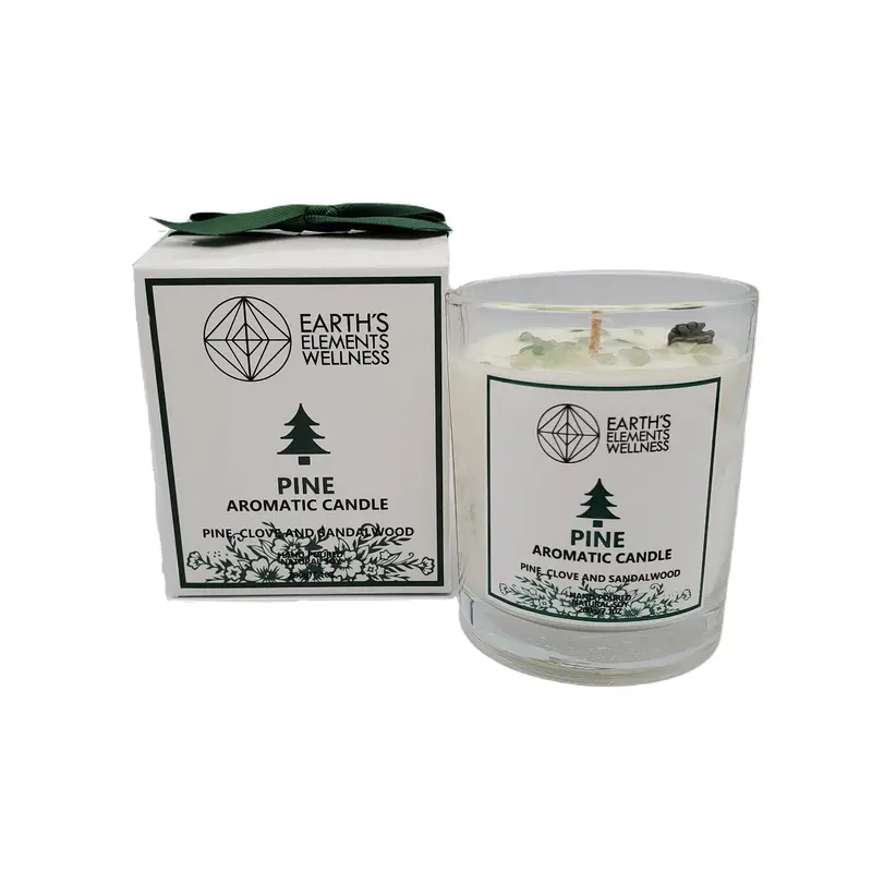 Pine Aroma Wellness Candle – Earth’S Elements Calming Fragrance 1