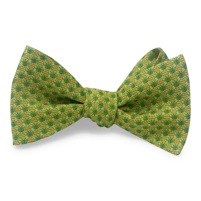 Pineapple Print Green Bow Hair Accessory 1