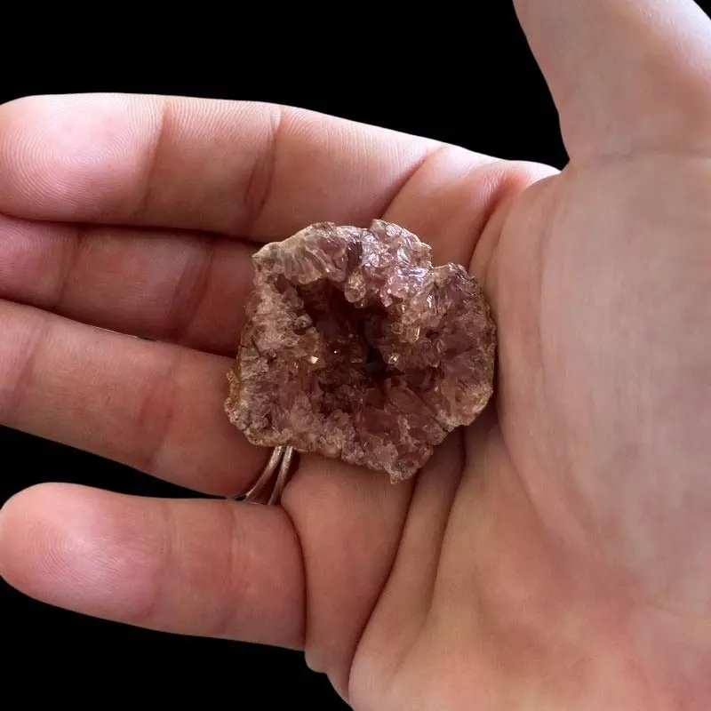 Pink Amethyst Geode Specimen - Small Natural Crystal Cluster 1