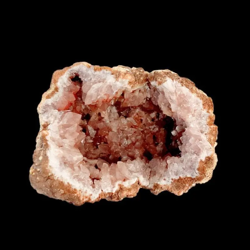 Pink Amethyst Half Geode - Medium-Sized Polished Crystal Display 1