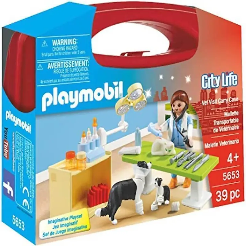 Playmobil Vet Visit Playset With Portable Carry Case 1