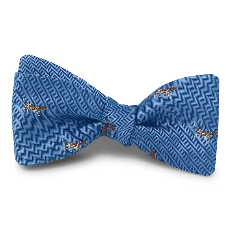 Pointer Dog Bow Tie – Blue 1