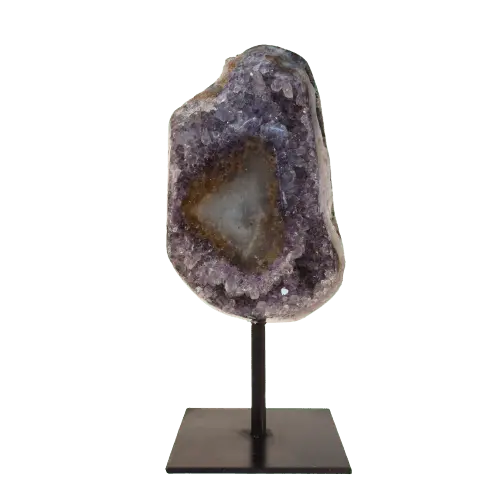 Polished Amethyst Geode On Display Stand – Ready-To-Use Decor 1