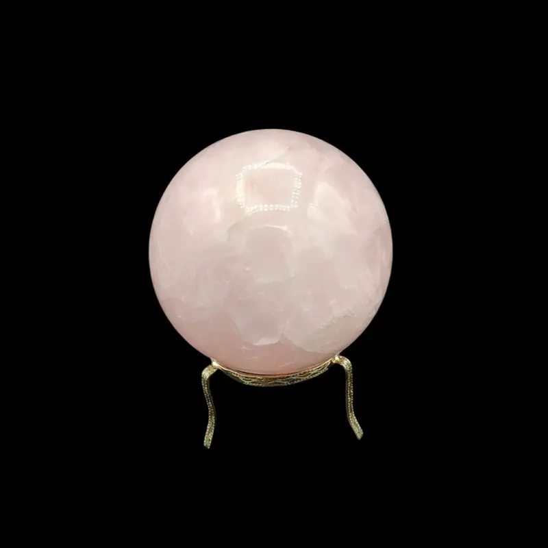 Polished Rose Quartz Sphere – Natural Pink Healing Stone 1