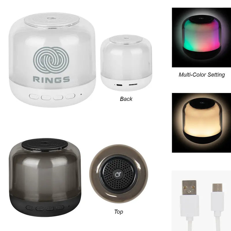 Portable Speaker + Ambient Night Light With Touch Sensor 1