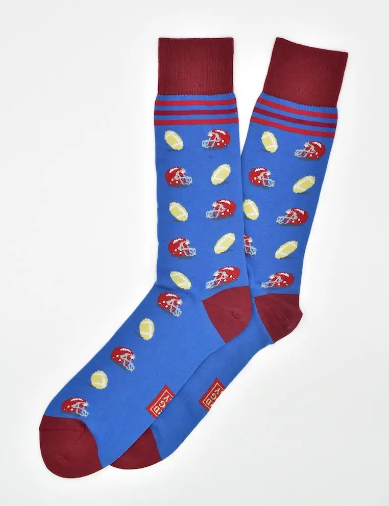 Post-Game Themed Blue Athletic Socks – Casual Sporty Style 1