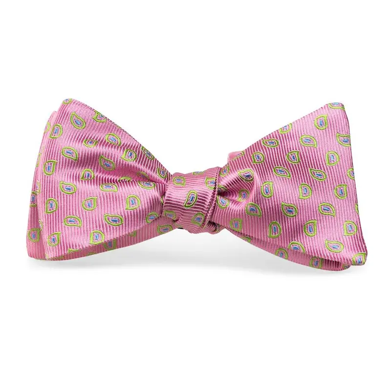 Premiere Paisley Pink Bow Tie 1