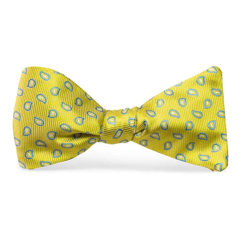 Premiere Paisley Yellow Bow Tie 1