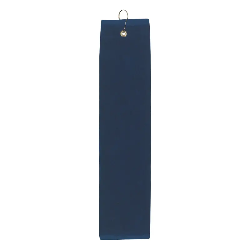 Premium Folded Golf Towel With Embroidered Logo Option 1