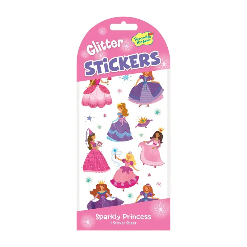 Princess Glitter Sticker Bundle – Enchanted Royalty Decorations For Kids 1