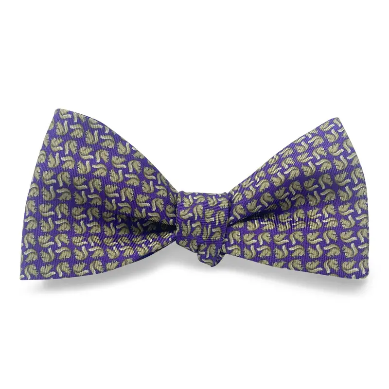 Purple Squirrel Design Hair Bow 1