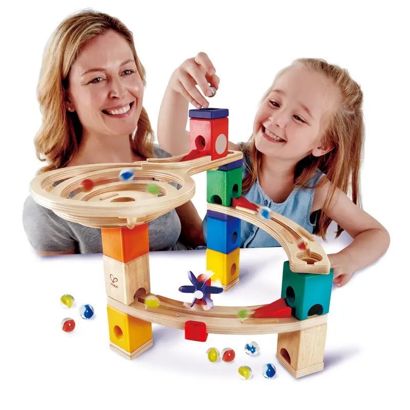 Quadrilla Race To The Finish Marble Run – Dynamic Track Building Kit 1