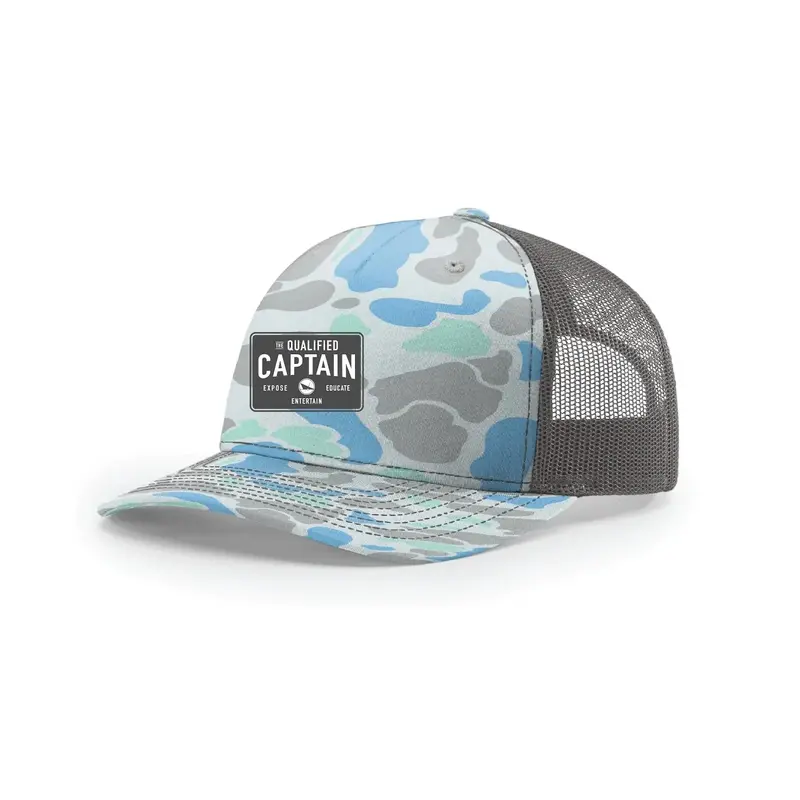 Qualified Captain Expose Mesh Trucker Hat – Saltwater Grey 1