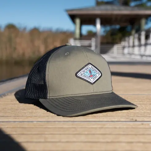 Qualified Captain Fair Winds Trucker Cap – Heather Grey & Black 1