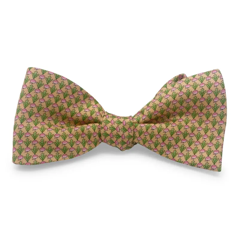 Radish Print Peach Bow For Girls 1