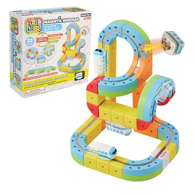 Rail Cube Starter Set – Modular Magnetic Train Track Construction Kit 1