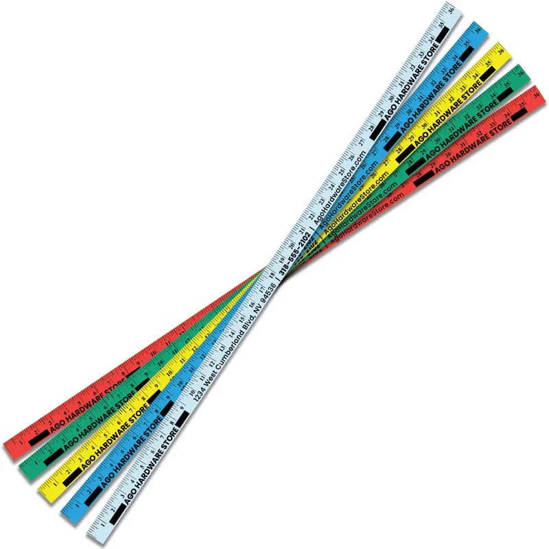 Rainbow 5/32" Colored Enameled Yardstick 1