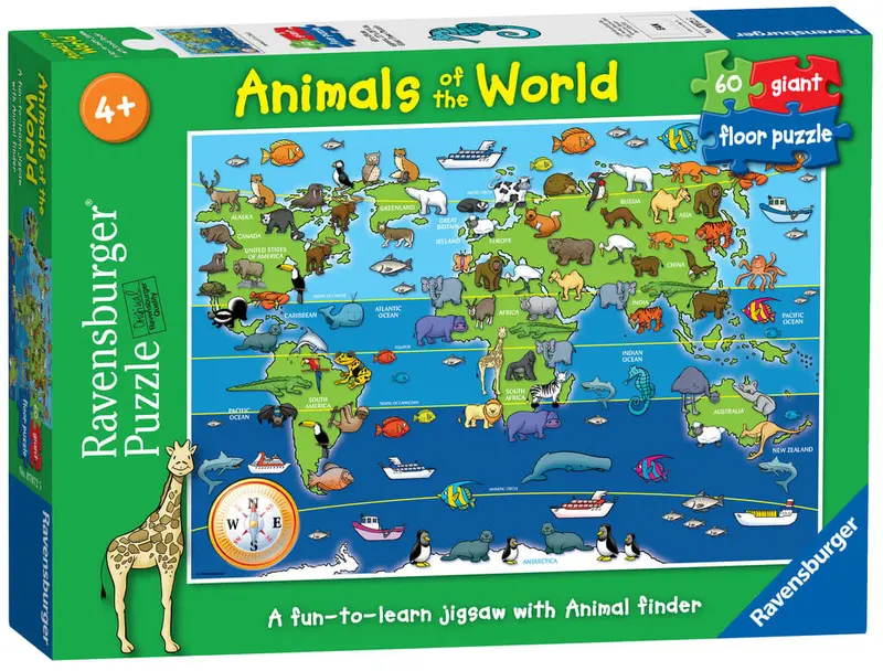 Ravensburger Animals Of The World Floor Puzzle (60 Pieces) 1
