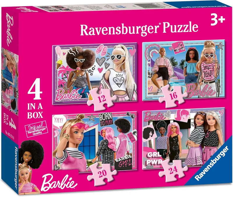 Ravensburger Barbie Themed 4-Puzzle Collection Box 1