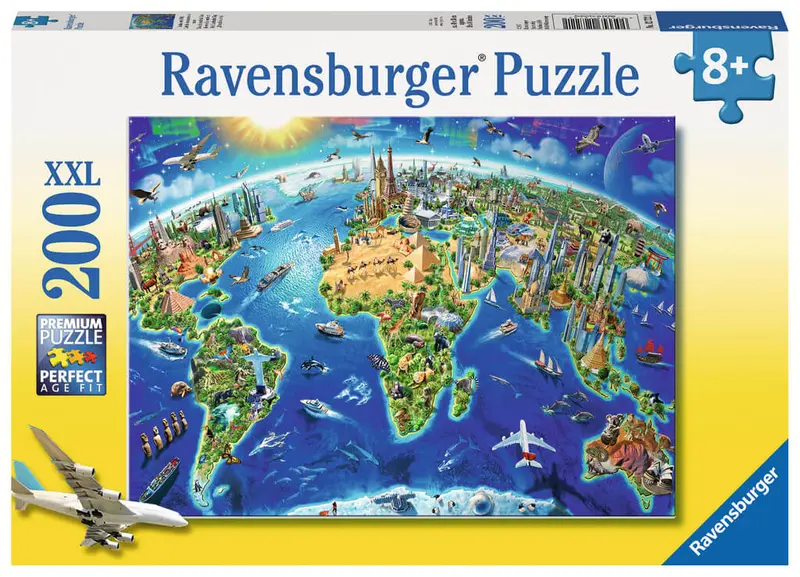 Ravensburger World Landmarks Xxl Map Puzzle (200 Pieces) 1