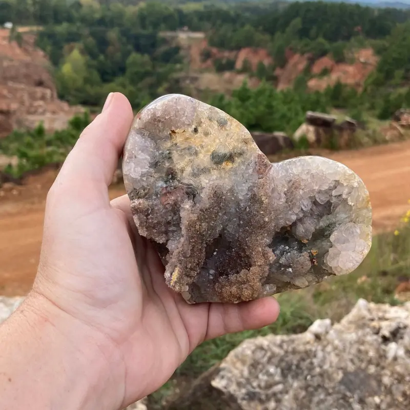 Raw Amethyst Heart Ornament For Spiritual Spaces 1