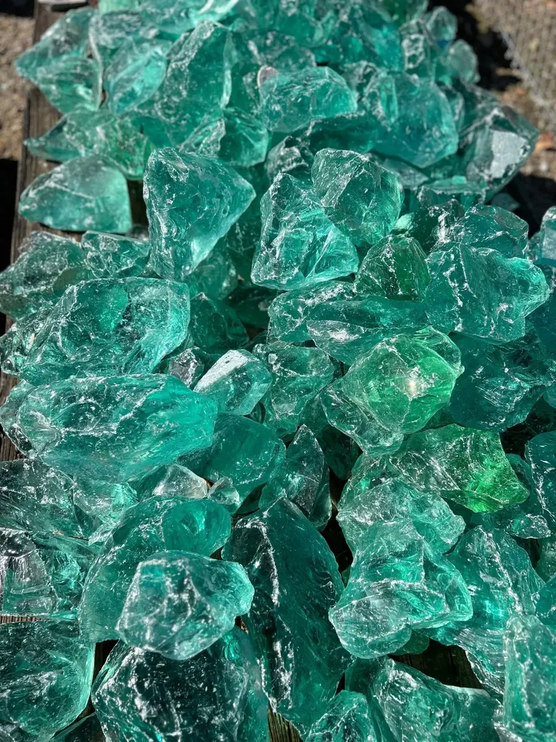 Recycled Blue-Green Slag Glass Cullet – Bulk Art Supply For Mosaics & Craft 1