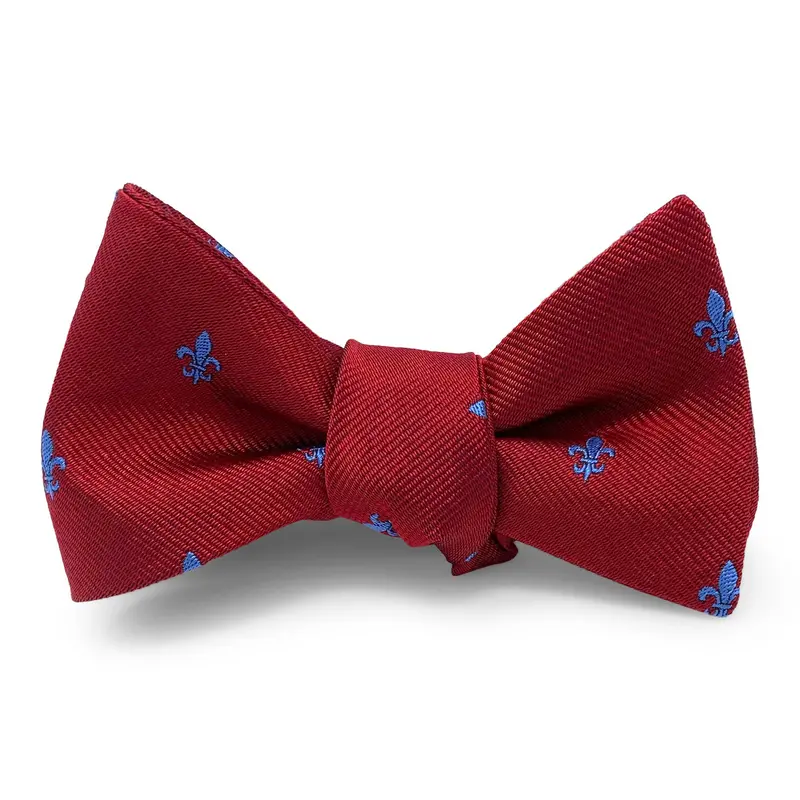 Red And Blue Fleur De Lis Bow Tie 1