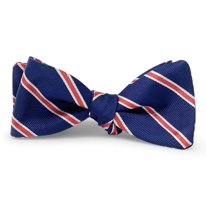 Red And Navy Bogart Bow Tie 1