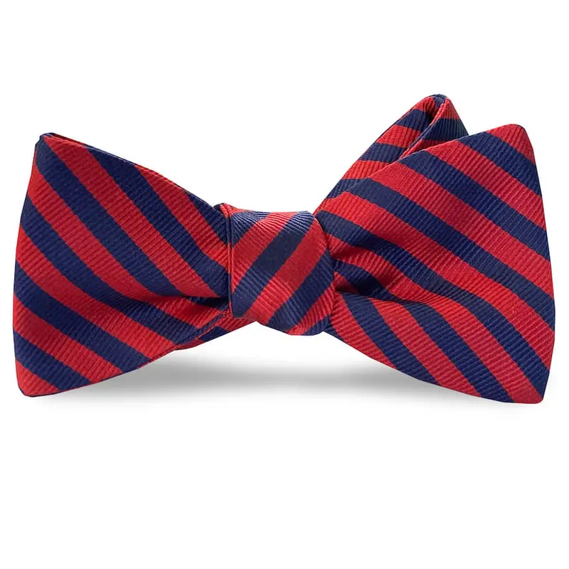 Red And Navy Kiawah Bow Tie 1