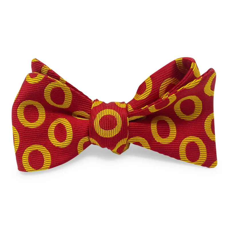 Red Byron Pattern Hair Bow 1