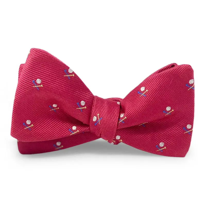 Red Golf Ball & Tee Bow Tie 1