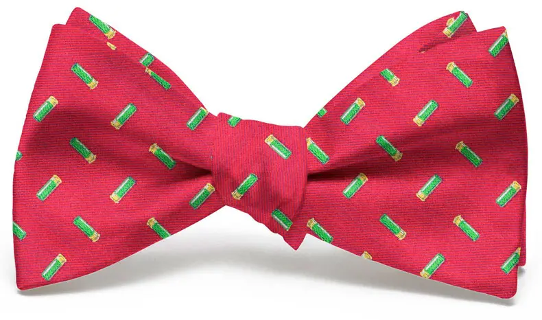 Red Shotgun Shell Motif Bow Tie 1