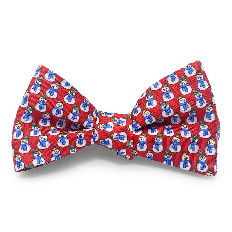 Red Snowman Holiday Hair Bow 1