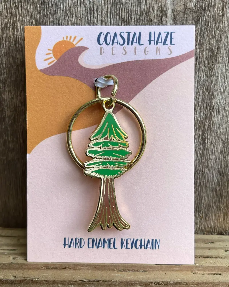 Redwood Tree Durable Hard Enamel Keychain (Gloss Finish) 1