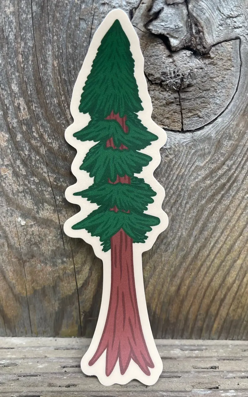 Redwood Tree Outline Sticker 1