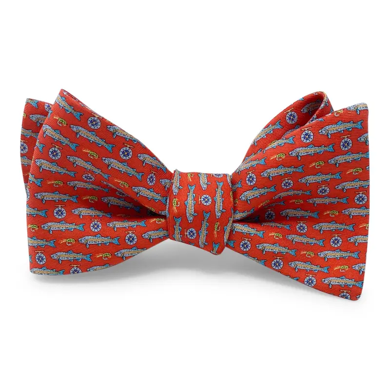 Reel Trout Red Bow Tie 1