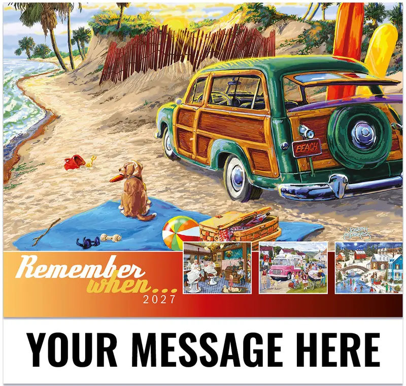 'Remember When' 2027 Nostalgic Calendar – Retro-Themed Monthly Planner 1