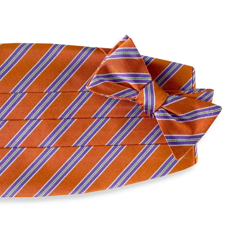 River Sisters Cummerbund Ensemble – Vibrant Orange 1